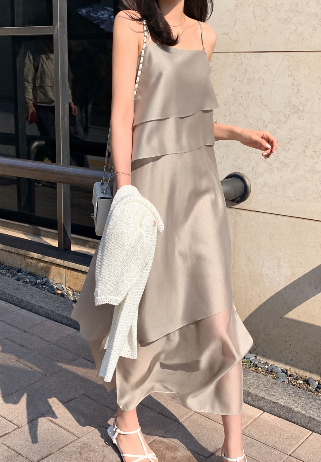 Layered Tencel Slip Dress