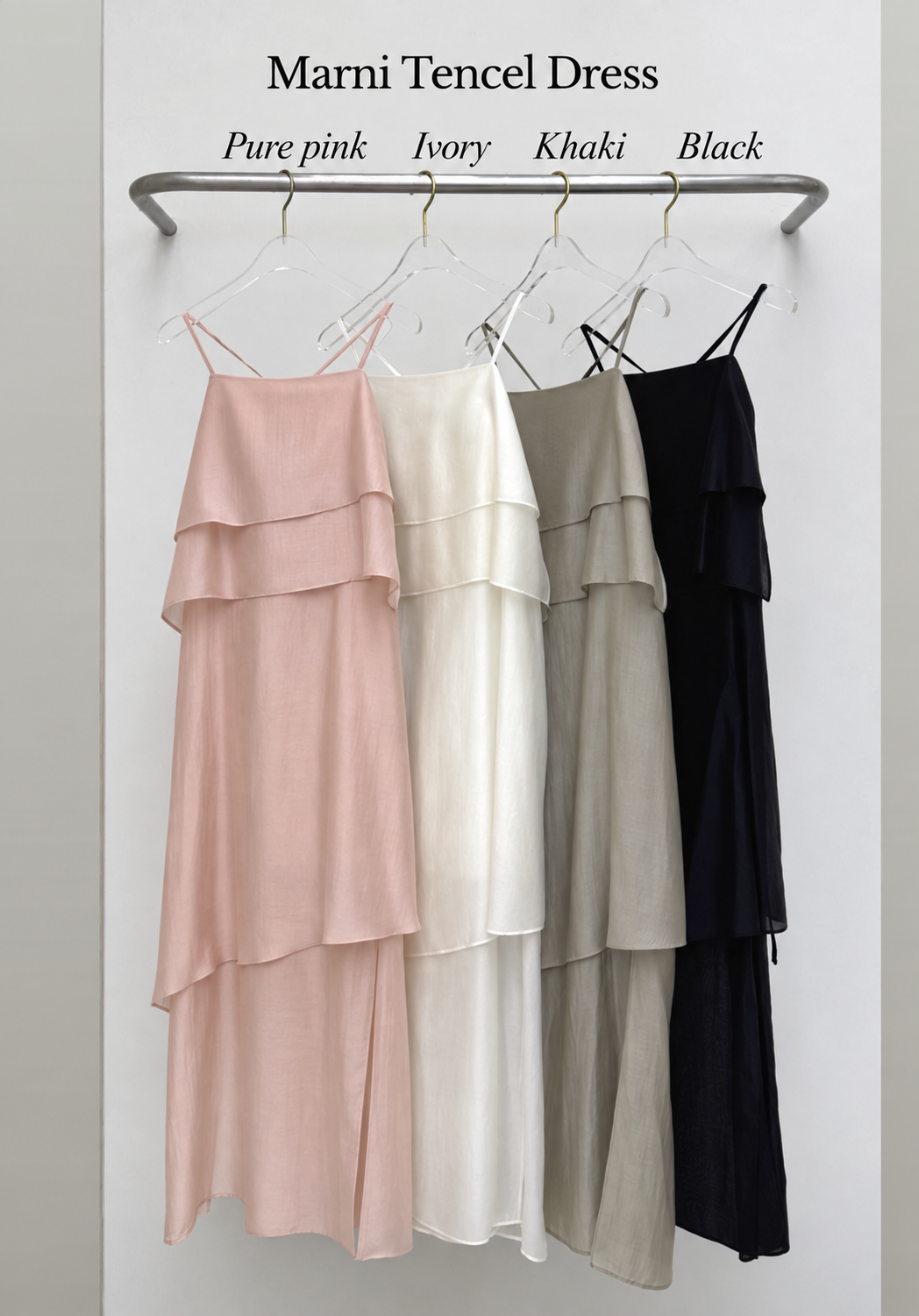 Layered Tencel Slip Dress