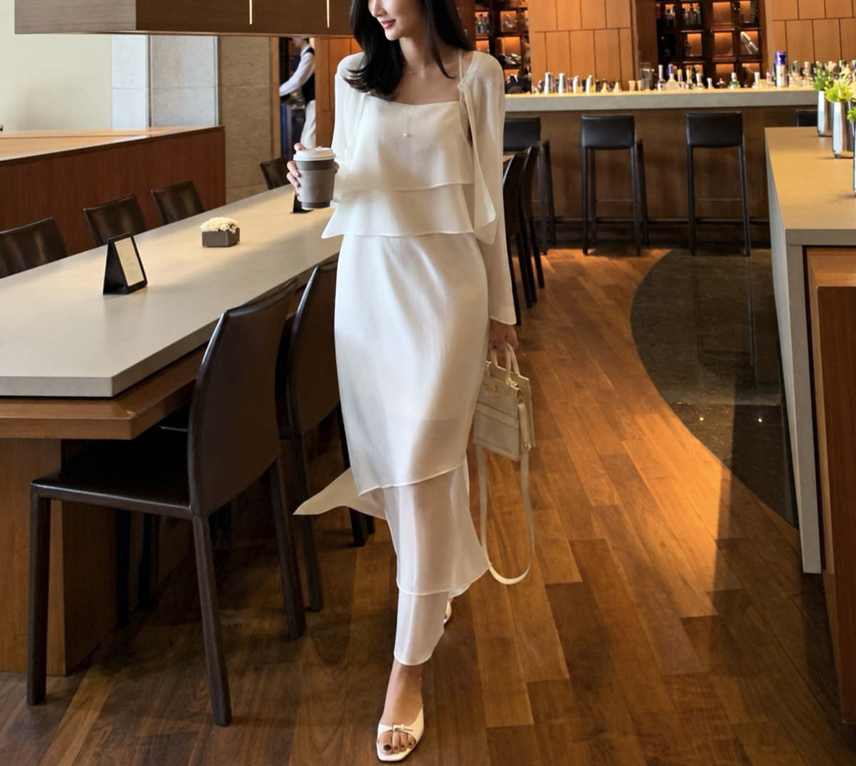 Layered Tencel Slip Dress