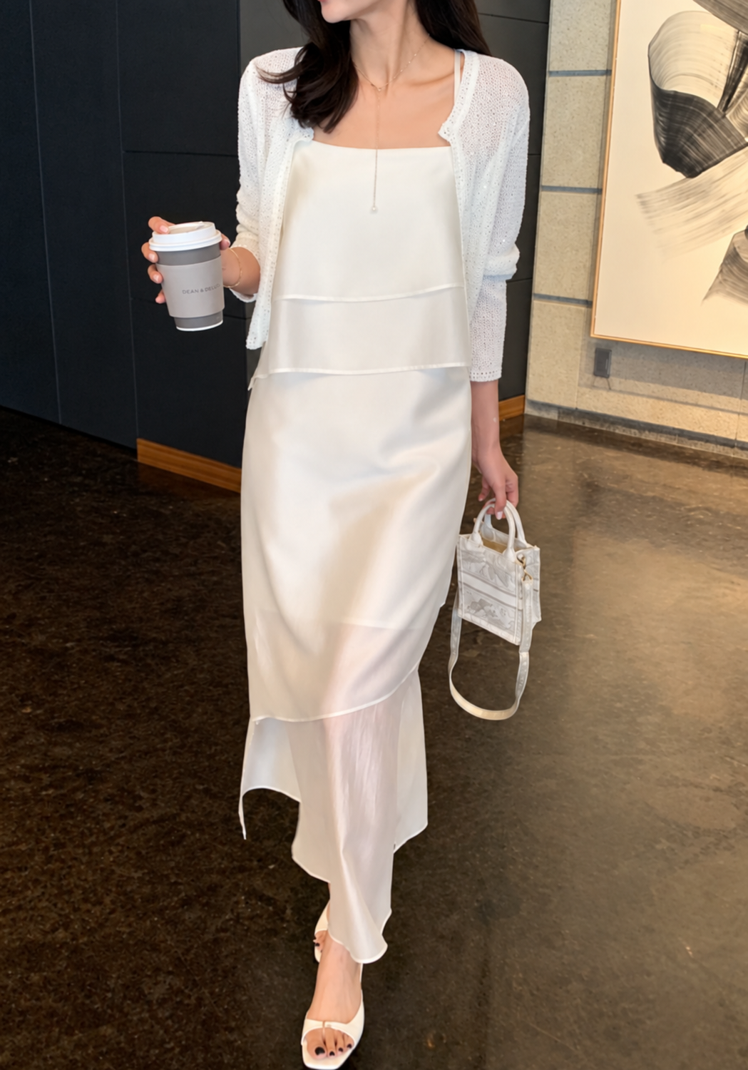 Layered Tencel Slip Dress