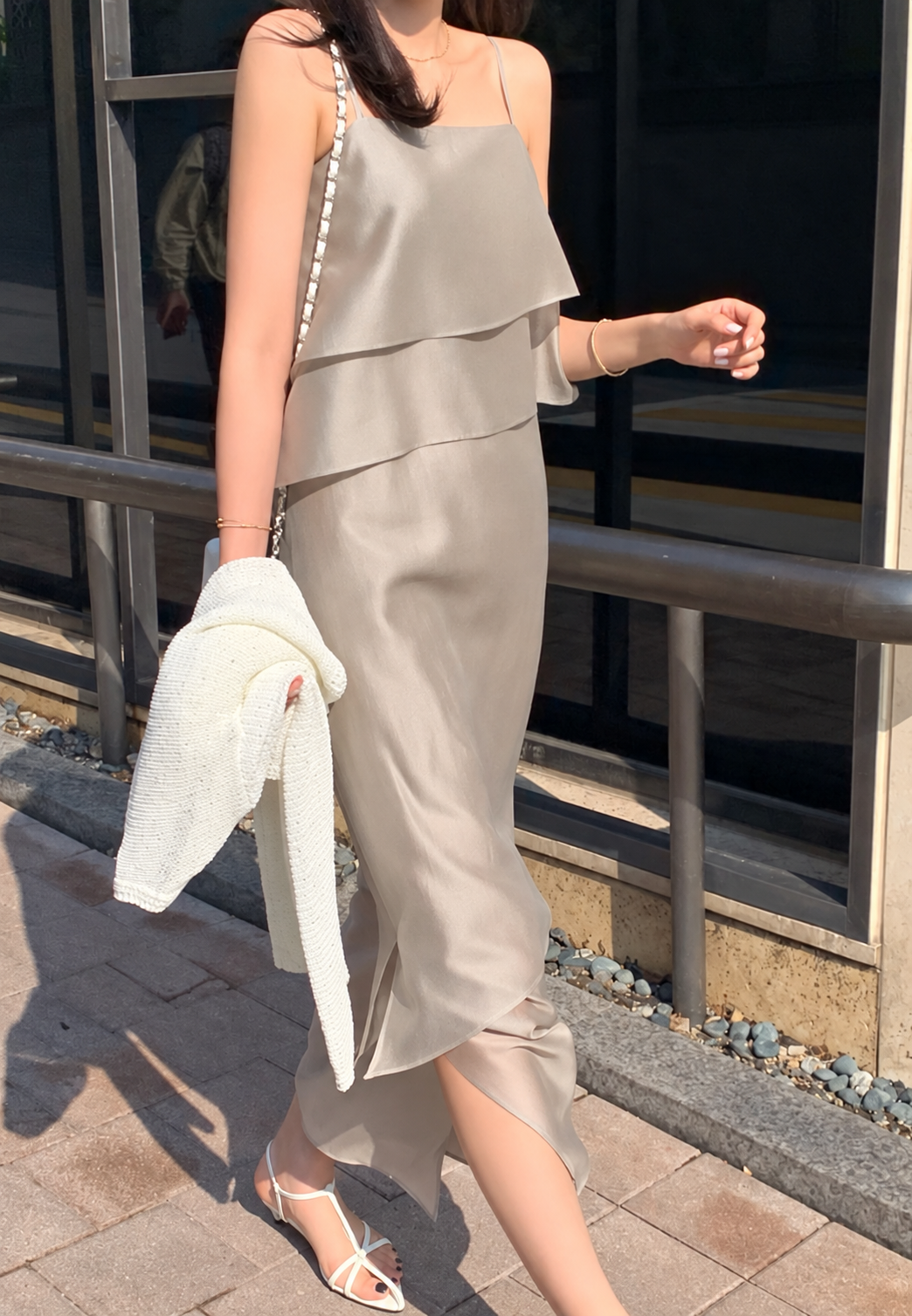 Layered Tencel Slip Dress