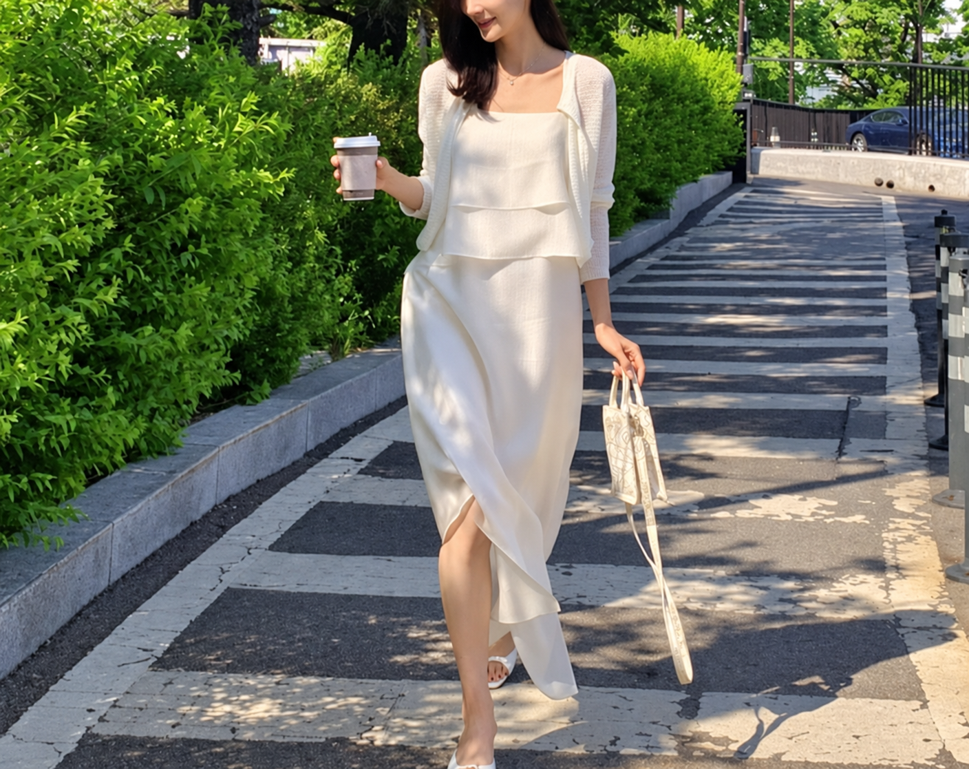 Layered Tencel Slip Dress