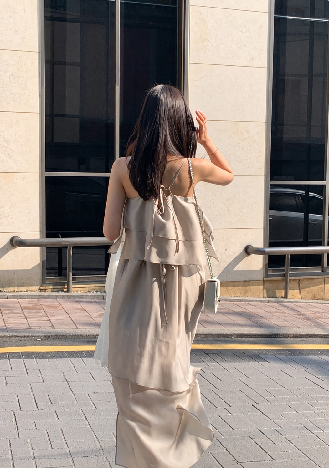 Layered Tencel Slip Dress
