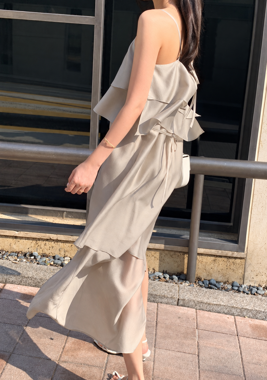 Layered Tencel Slip Dress