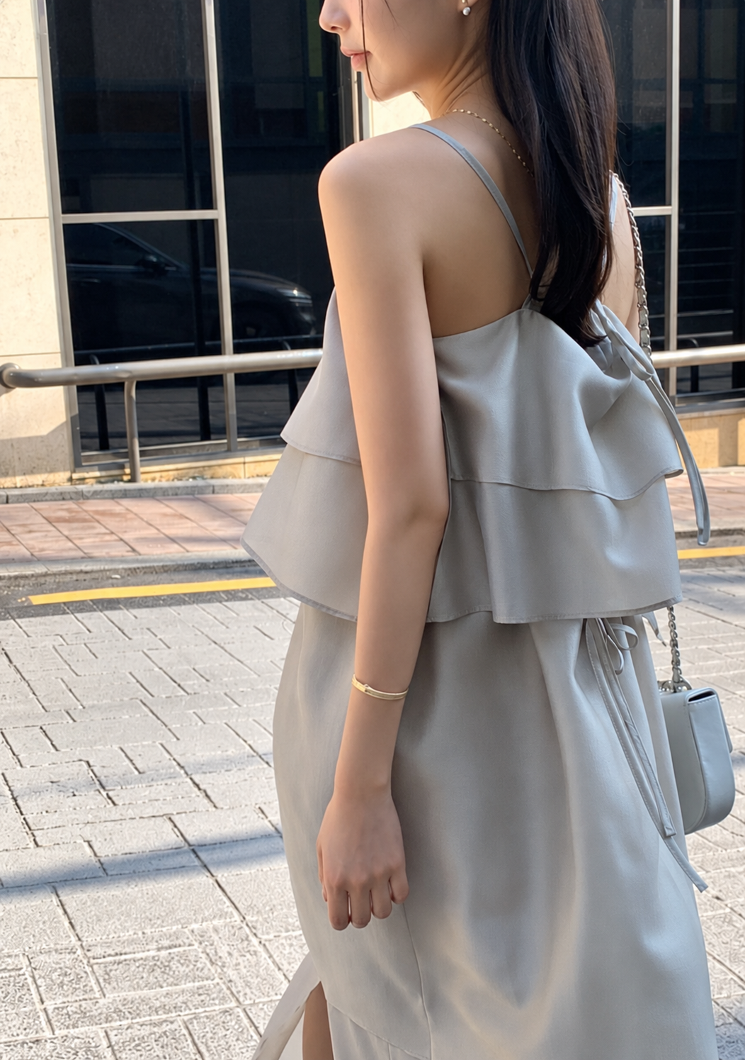 Layered Tencel Slip Dress