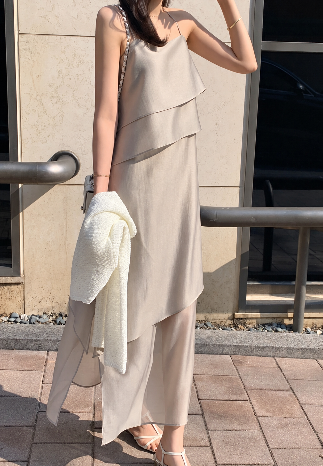 Layered Tencel Slip Dress