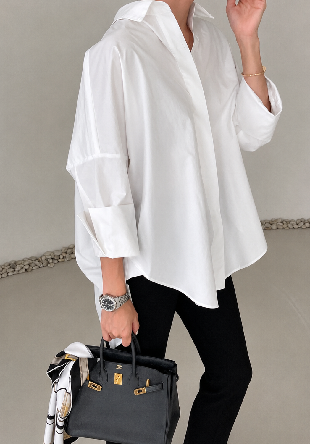 Oversized Asymmetric Long Shirt