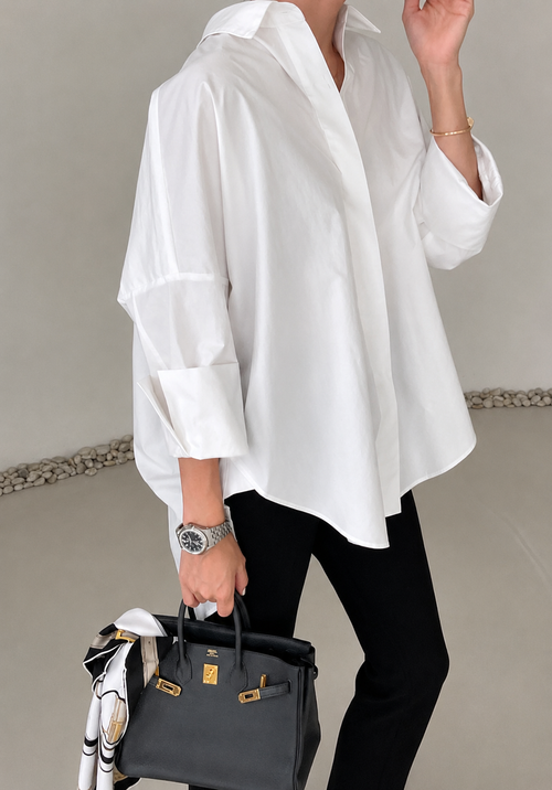 [Best Seller] Oversized Asymmetric Long Shirt