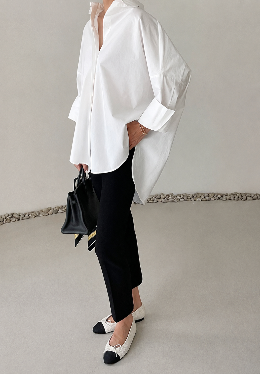 Oversized Asymmetric Long Shirt