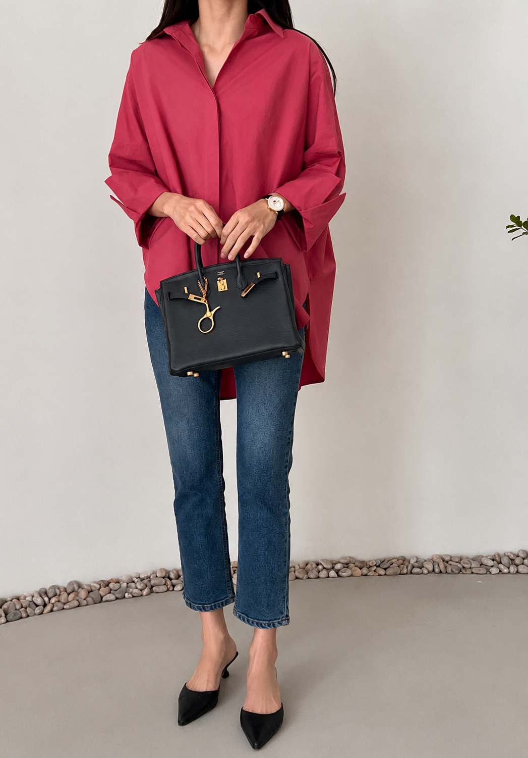 Oversized Asymmetric Long Shirt