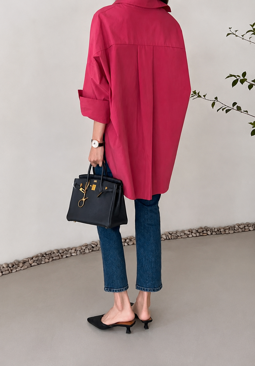 Oversized Asymmetric Long Shirt