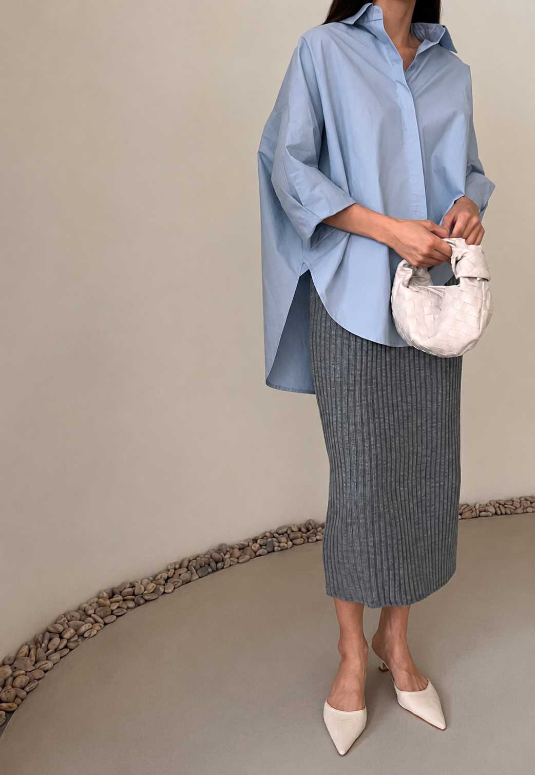 Oversized Asymmetric Long Shirt