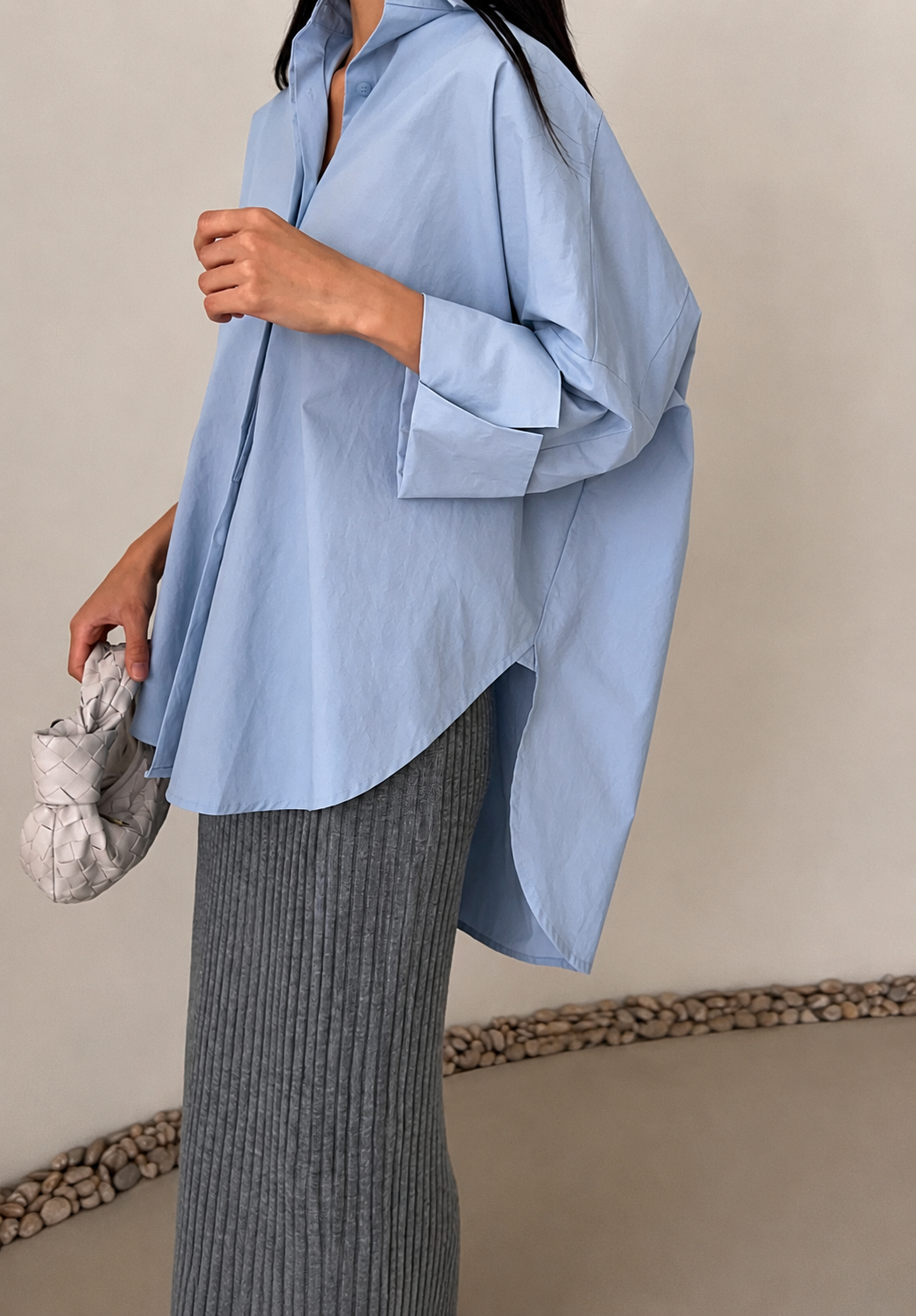 Oversized Asymmetric Long Shirt