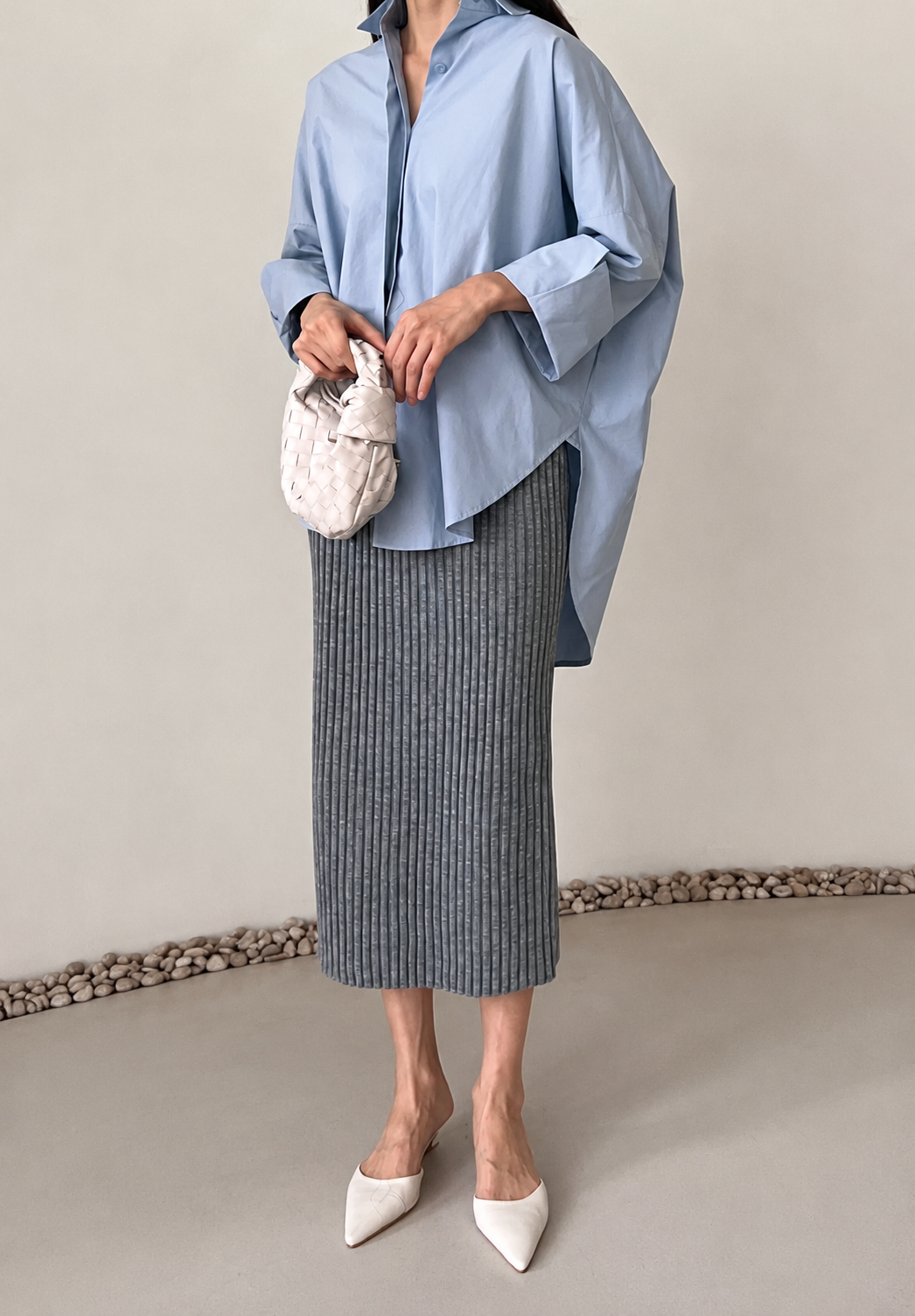 Oversized Asymmetric Long Shirt