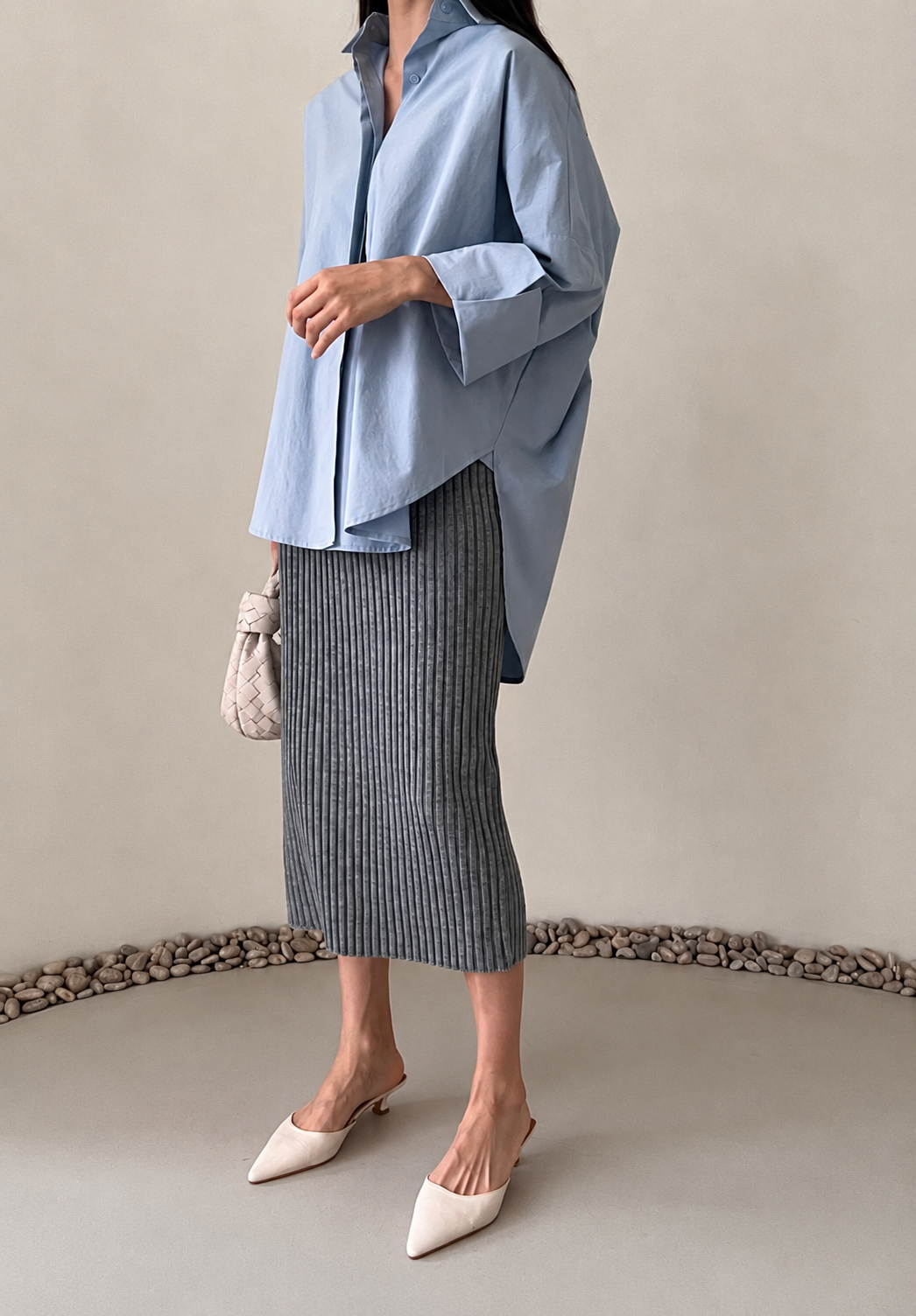 Oversized Asymmetric Long Shirt