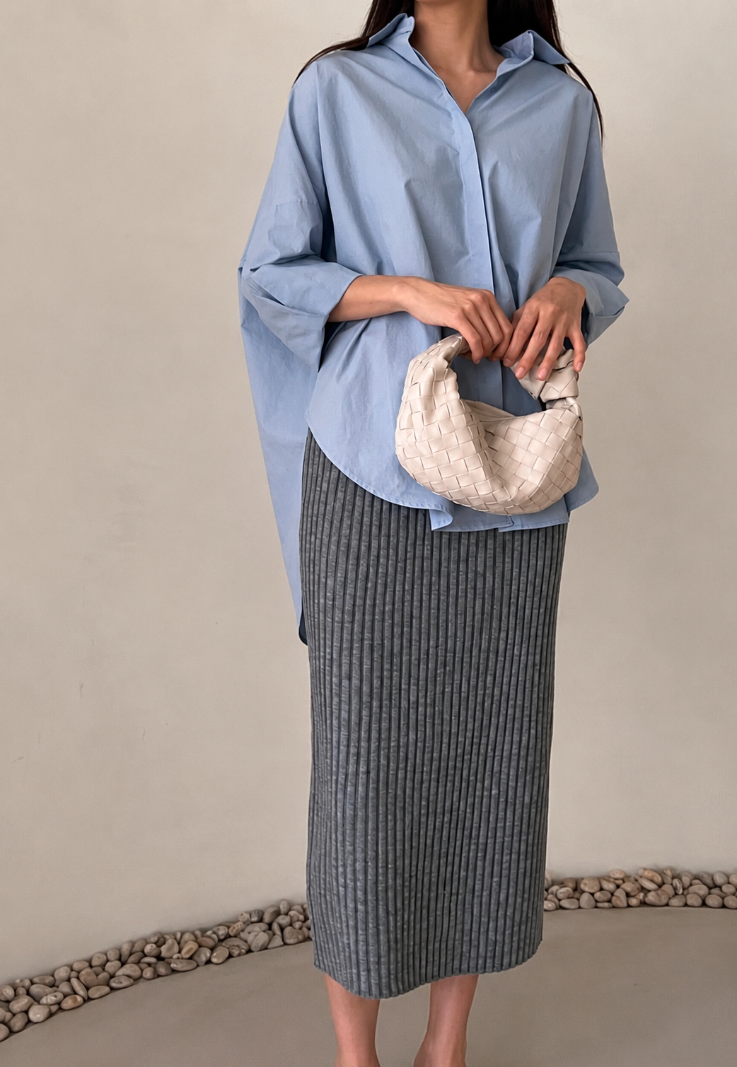 Oversized Asymmetric Long Shirt