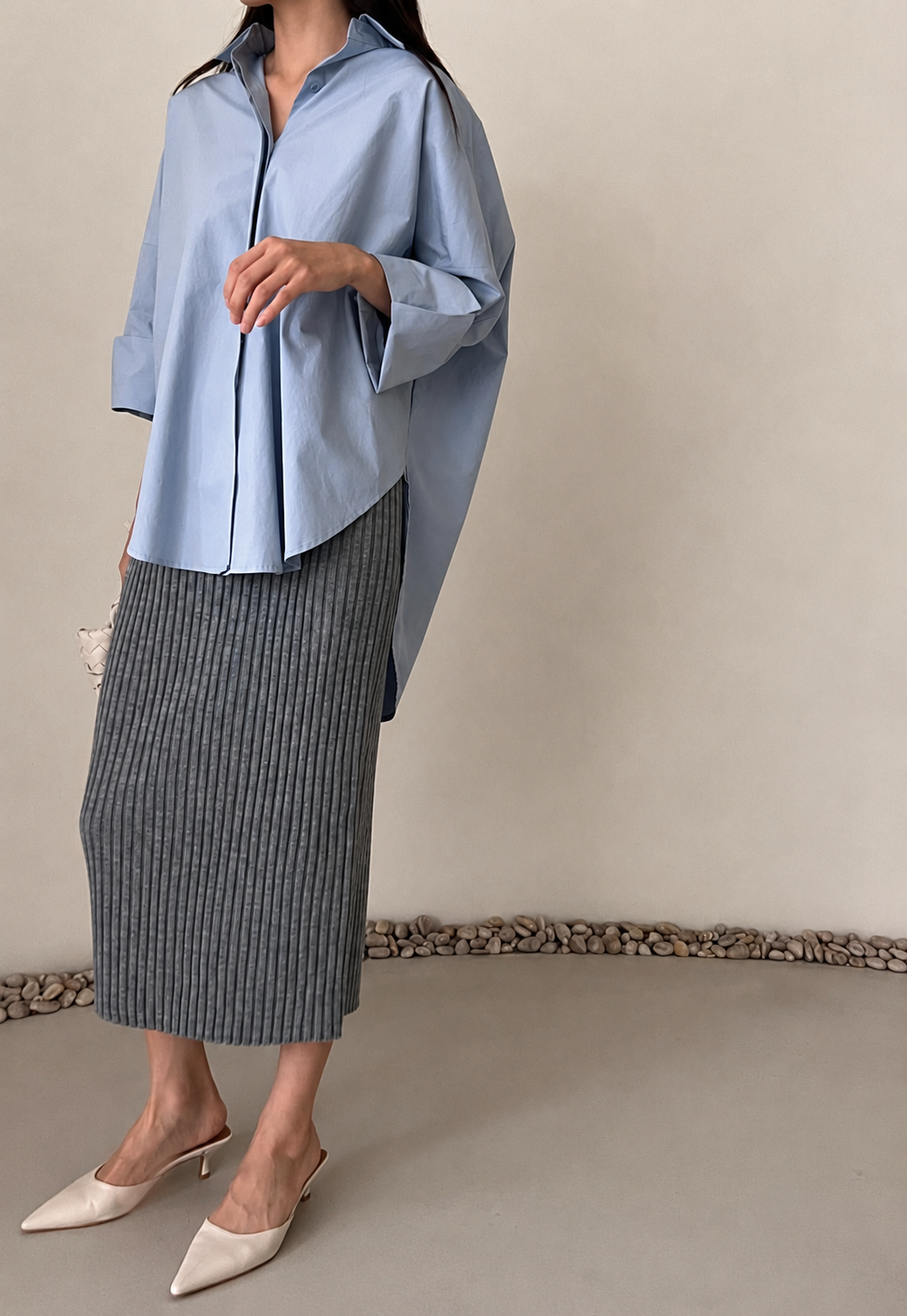 Oversized Asymmetric Long Shirt