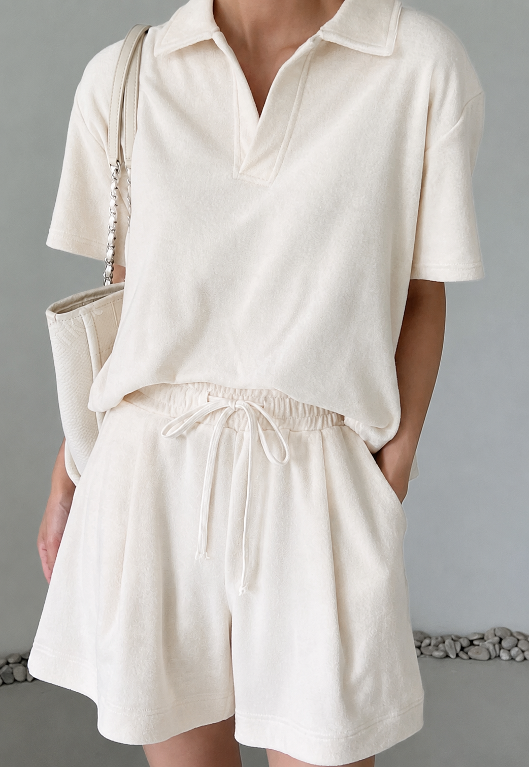 Terry Polo & Shorts Set