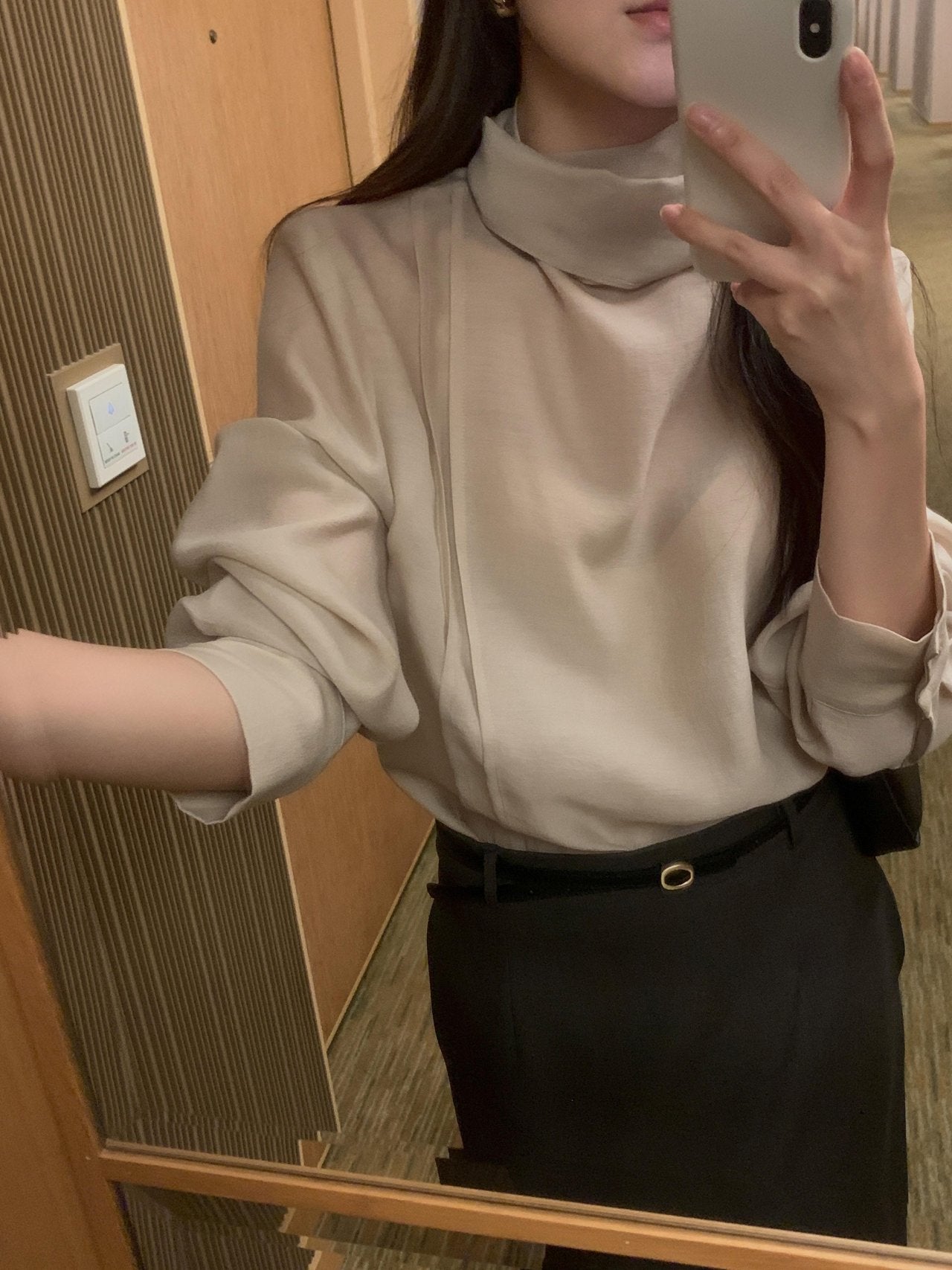 Scarf Detail Blouse - Warm Color Edition