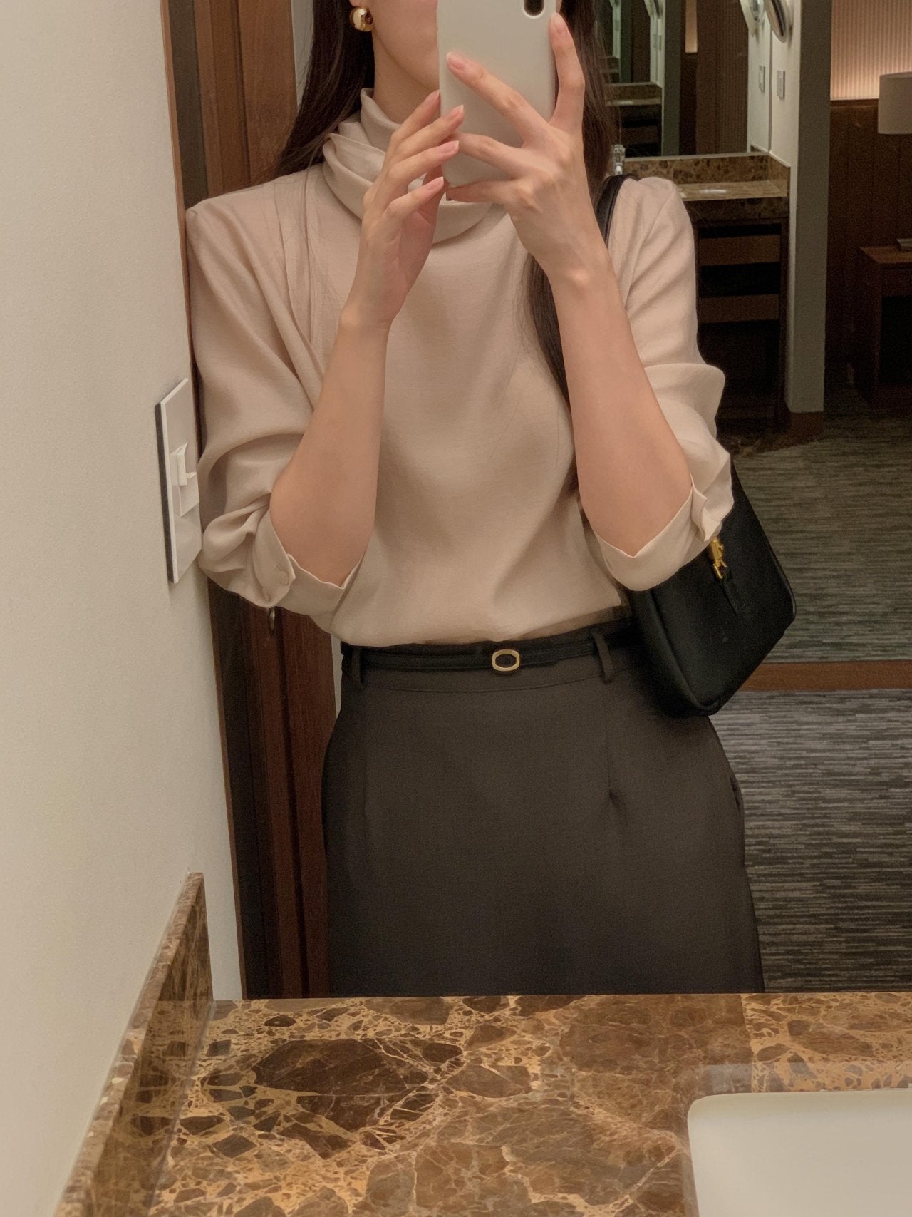 Scarf Detail Blouse - Warm Color Edition