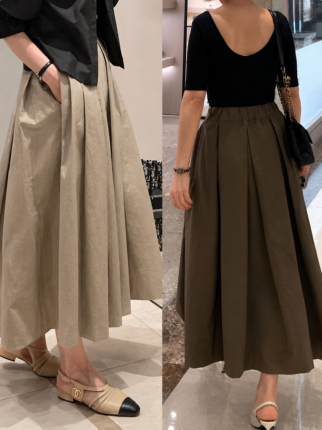 Maxi Pleated Long Skirt