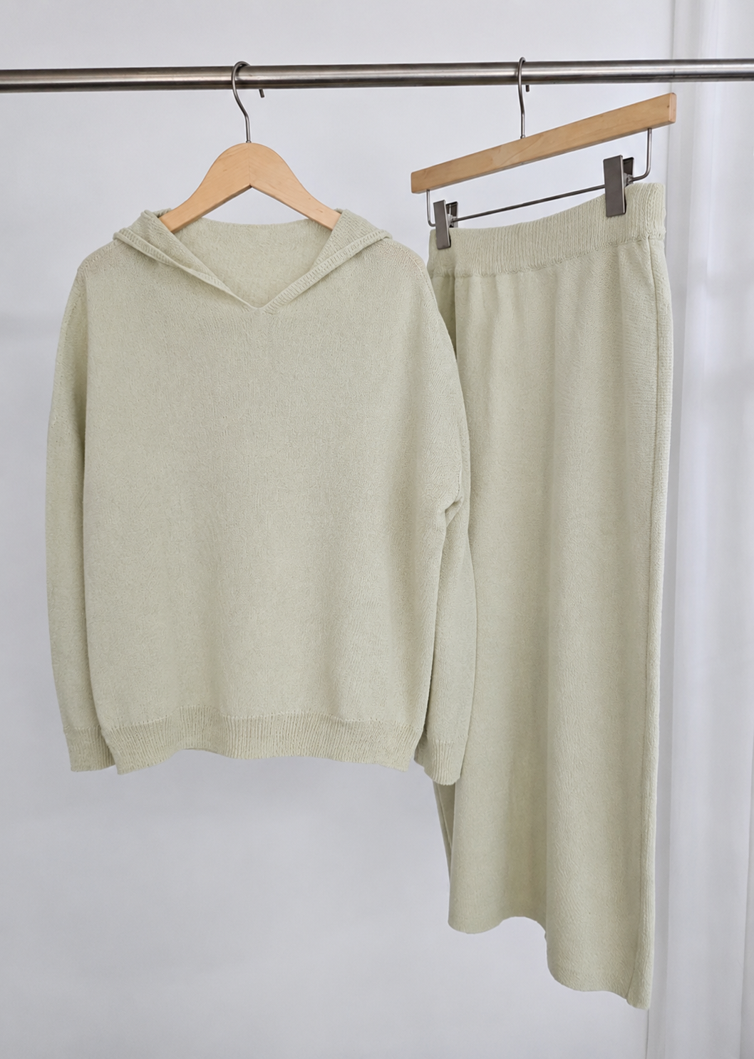 Whole garment Butter Hooded Knit Cape Vest