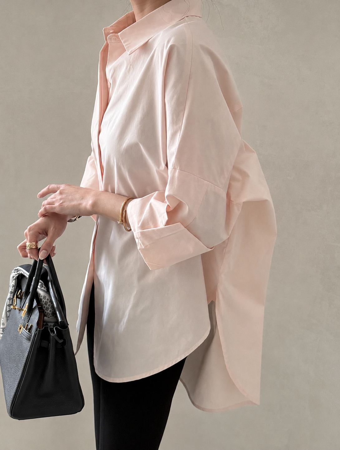 [Best Seller] Oversized Asymmetric Long Shirt