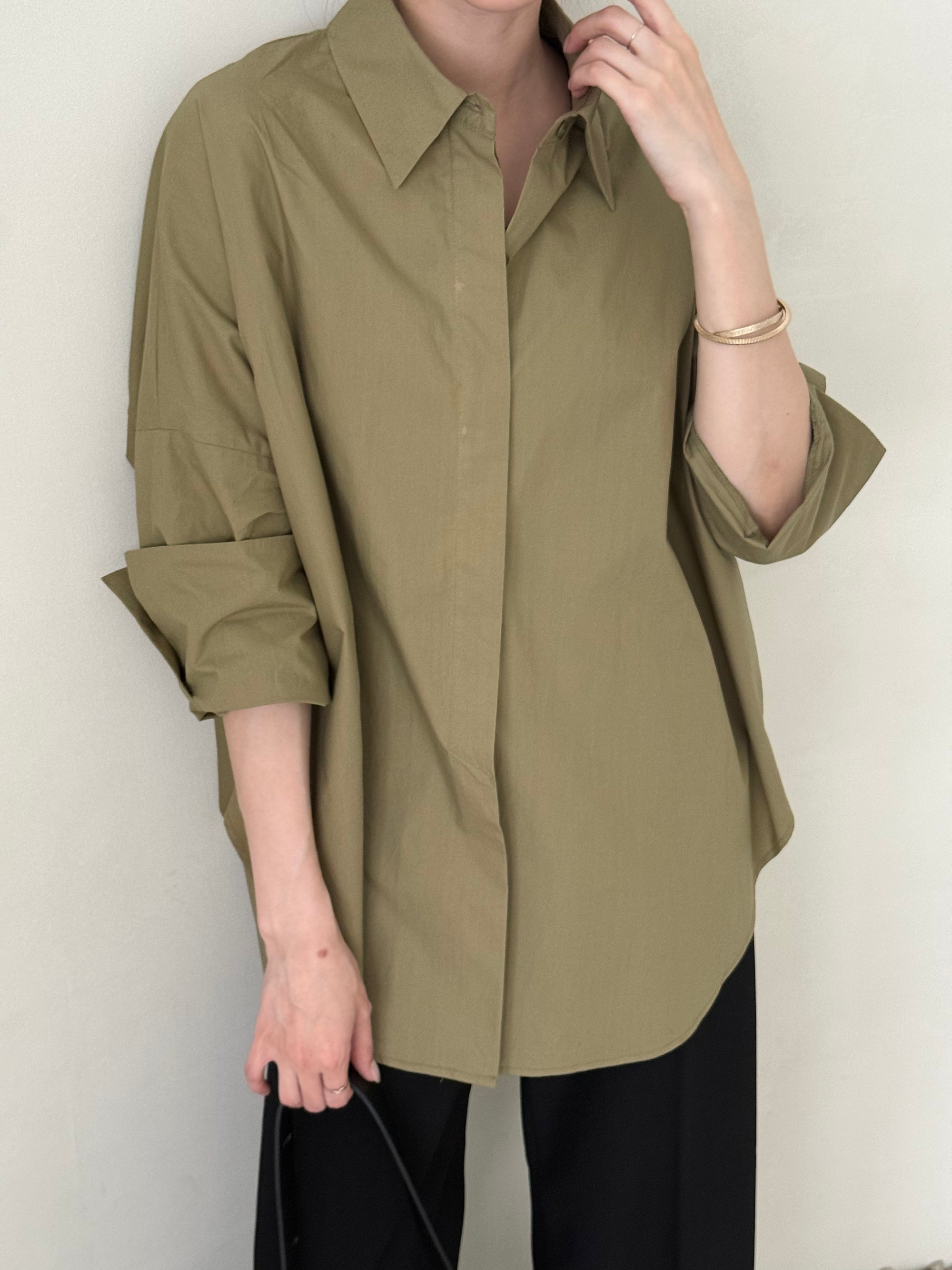 [Best Seller] Oversized Asymmetric Long Shirt