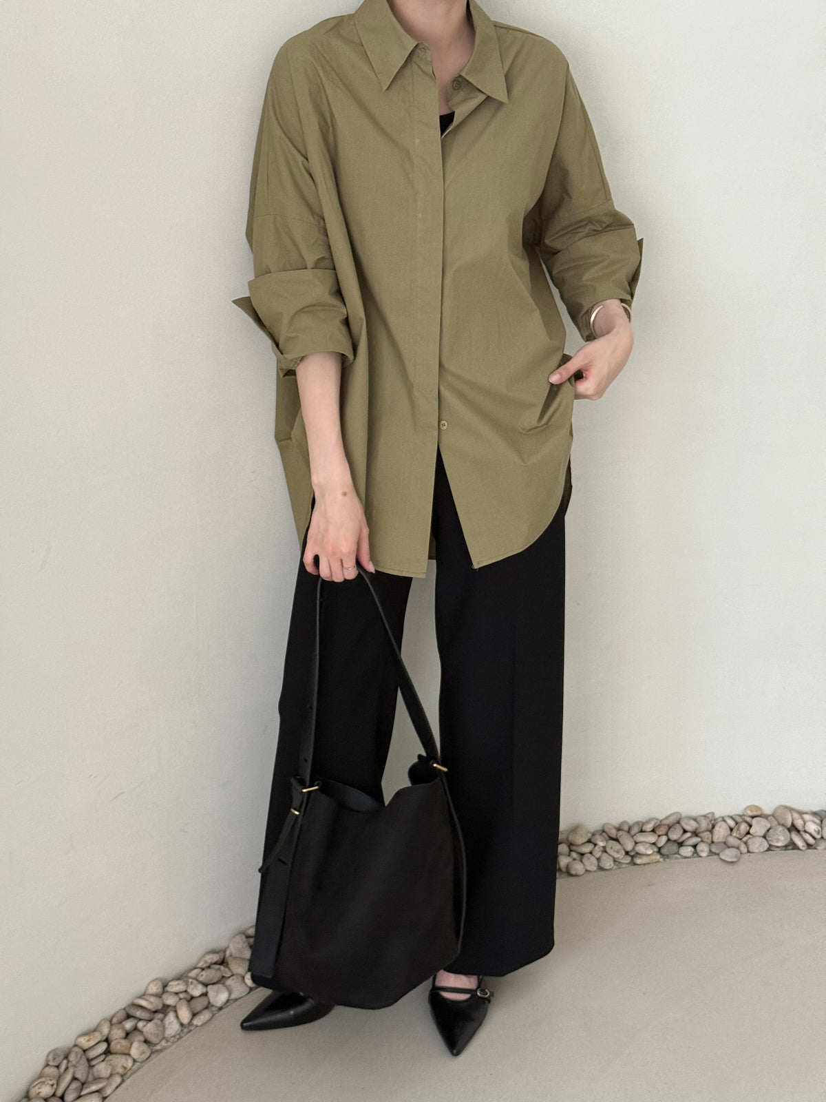 [Best Seller] Oversized Asymmetric Long Shirt
