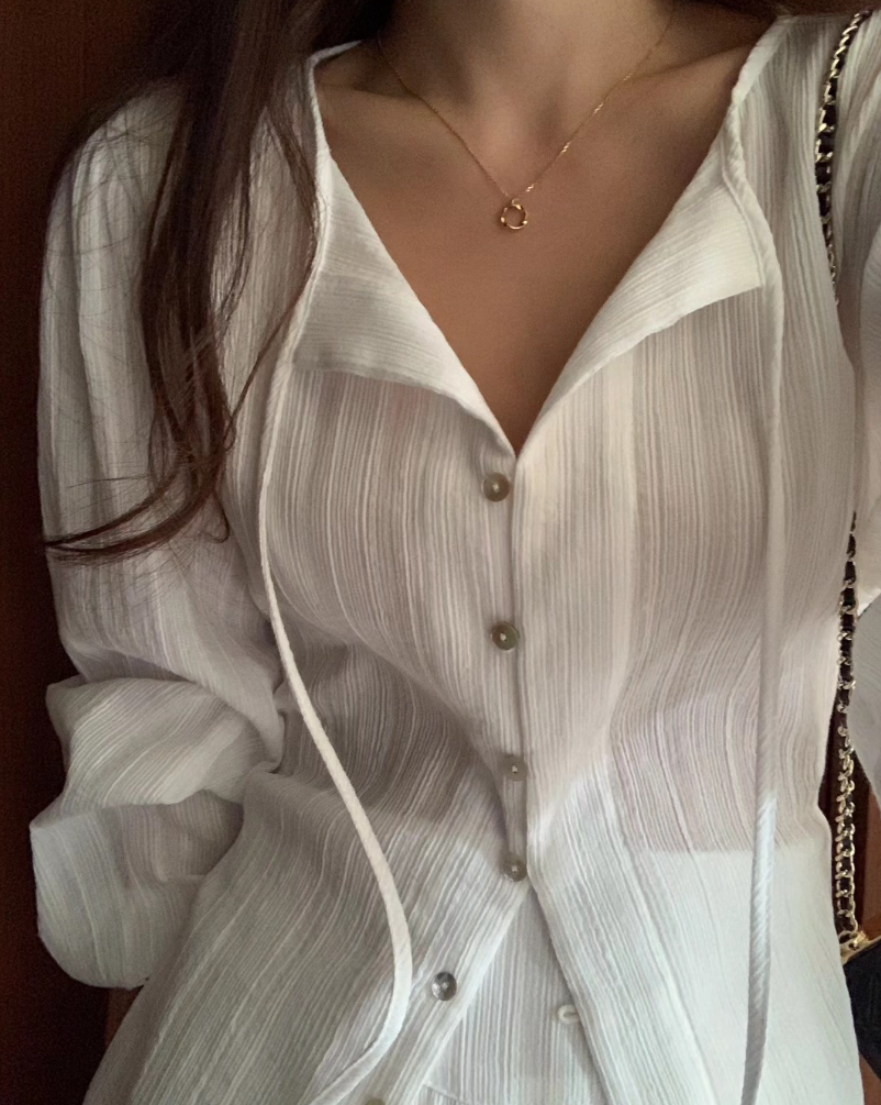 Lucent Slit Blouse & Banded Skirt Setup Set