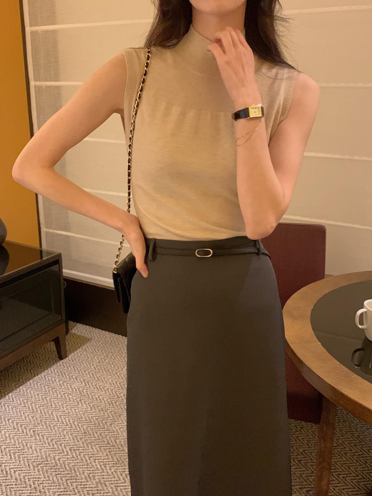Soft Veil Sleeveless Knit