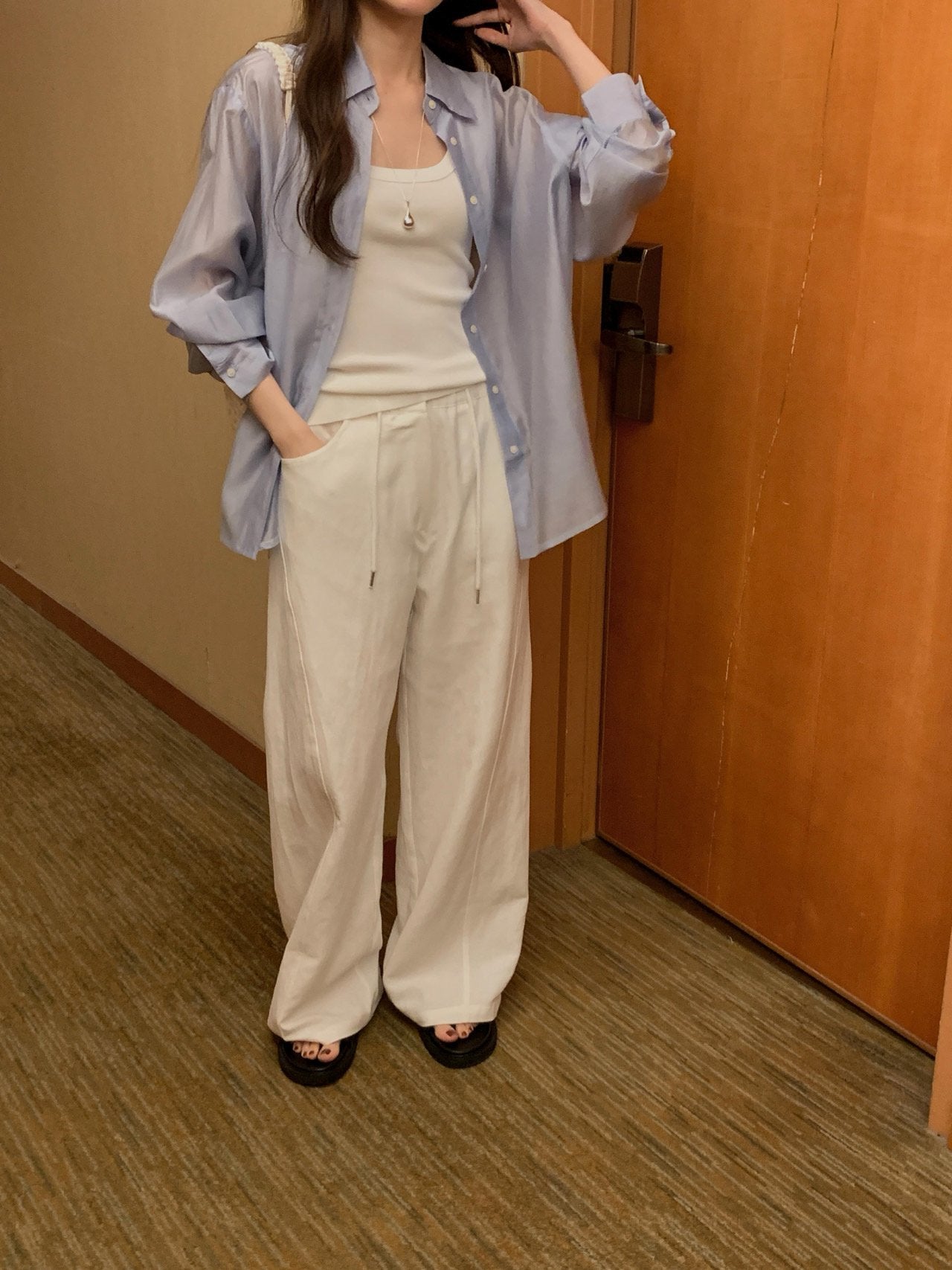 Silken Air Sheer Shirt Blouse
