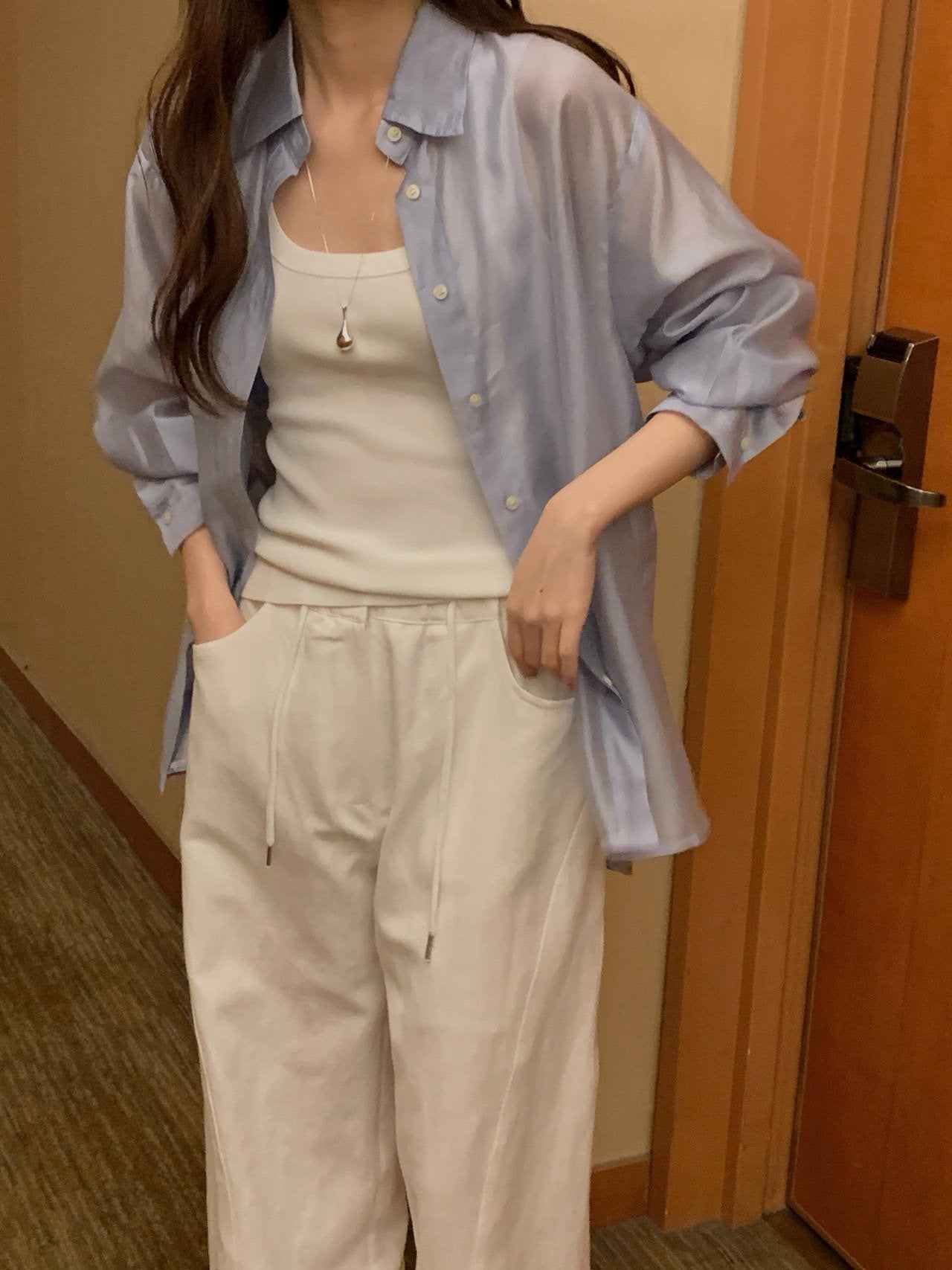 Silken Air Sheer Shirt Blouse