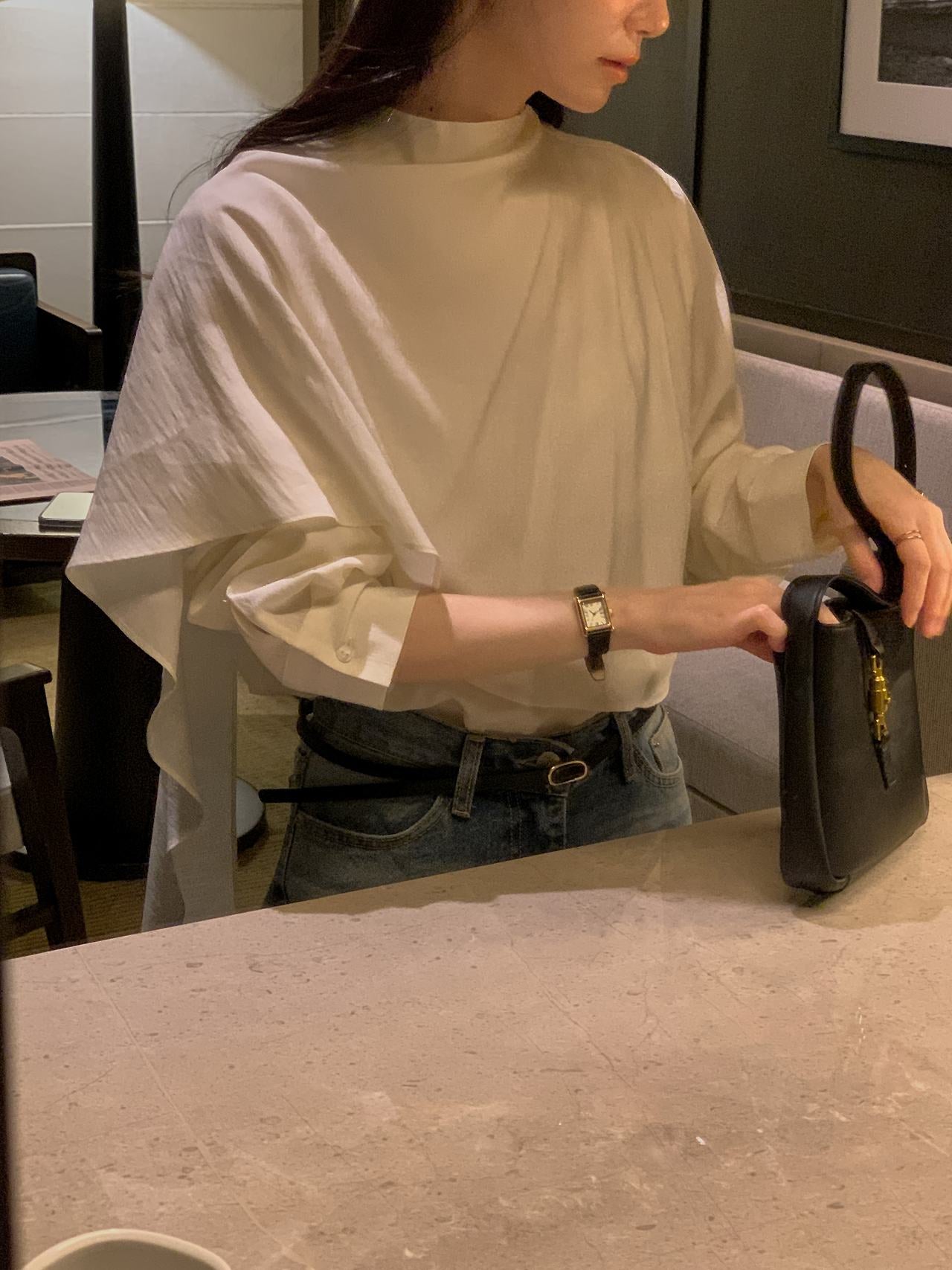 Poise Scarf Button Blouse