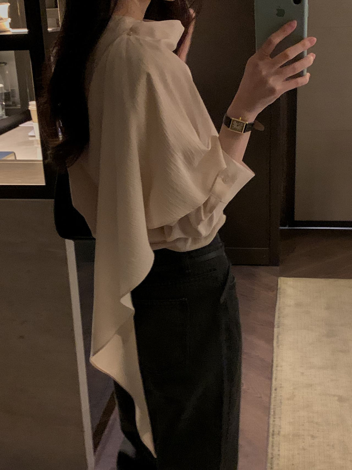 Poise Scarf Button Blouse