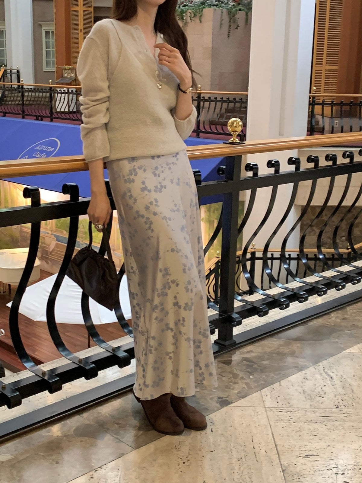 Silken Bloom Maxi Skirt