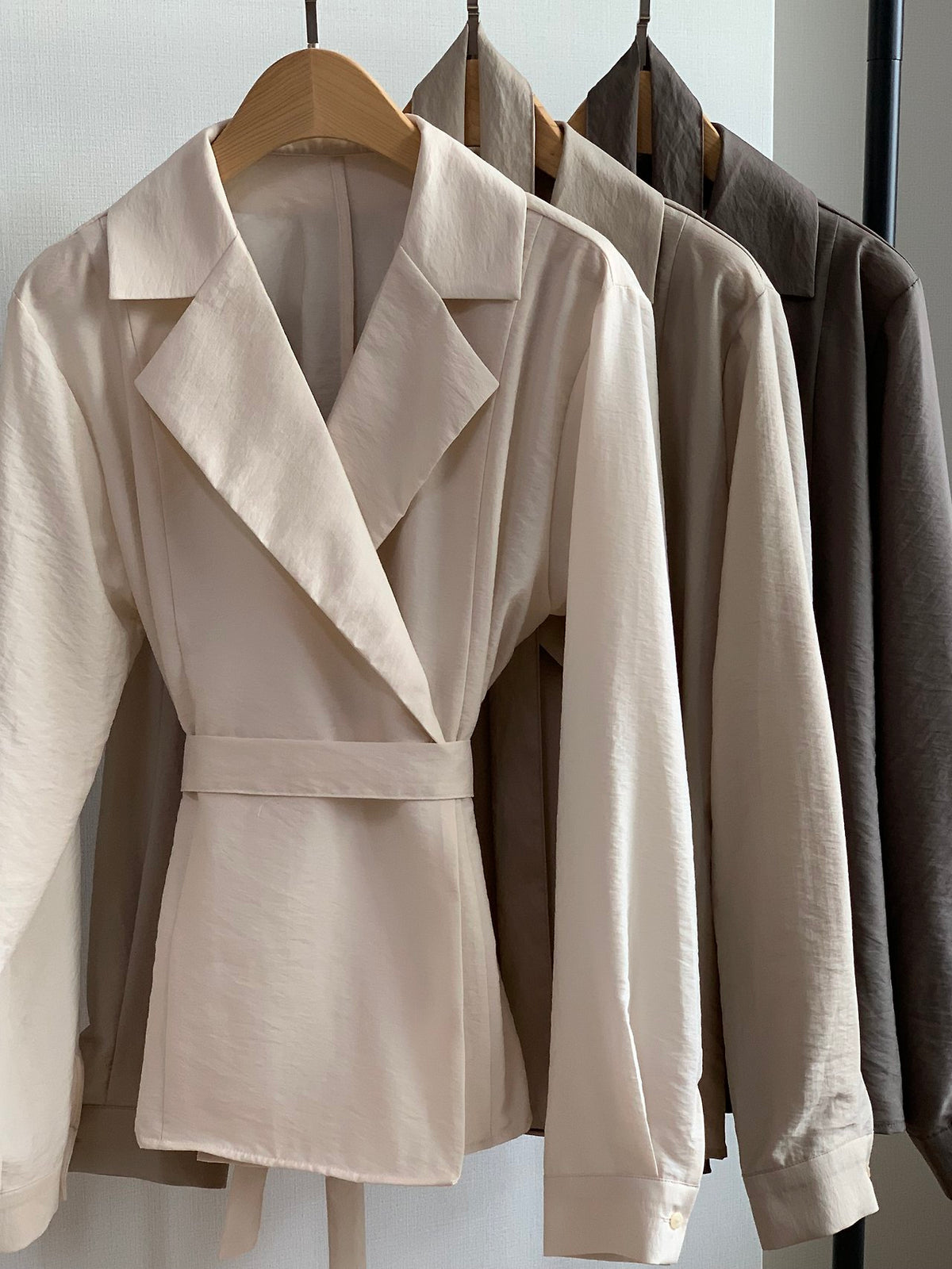 Essential Belted Shirt Blouse