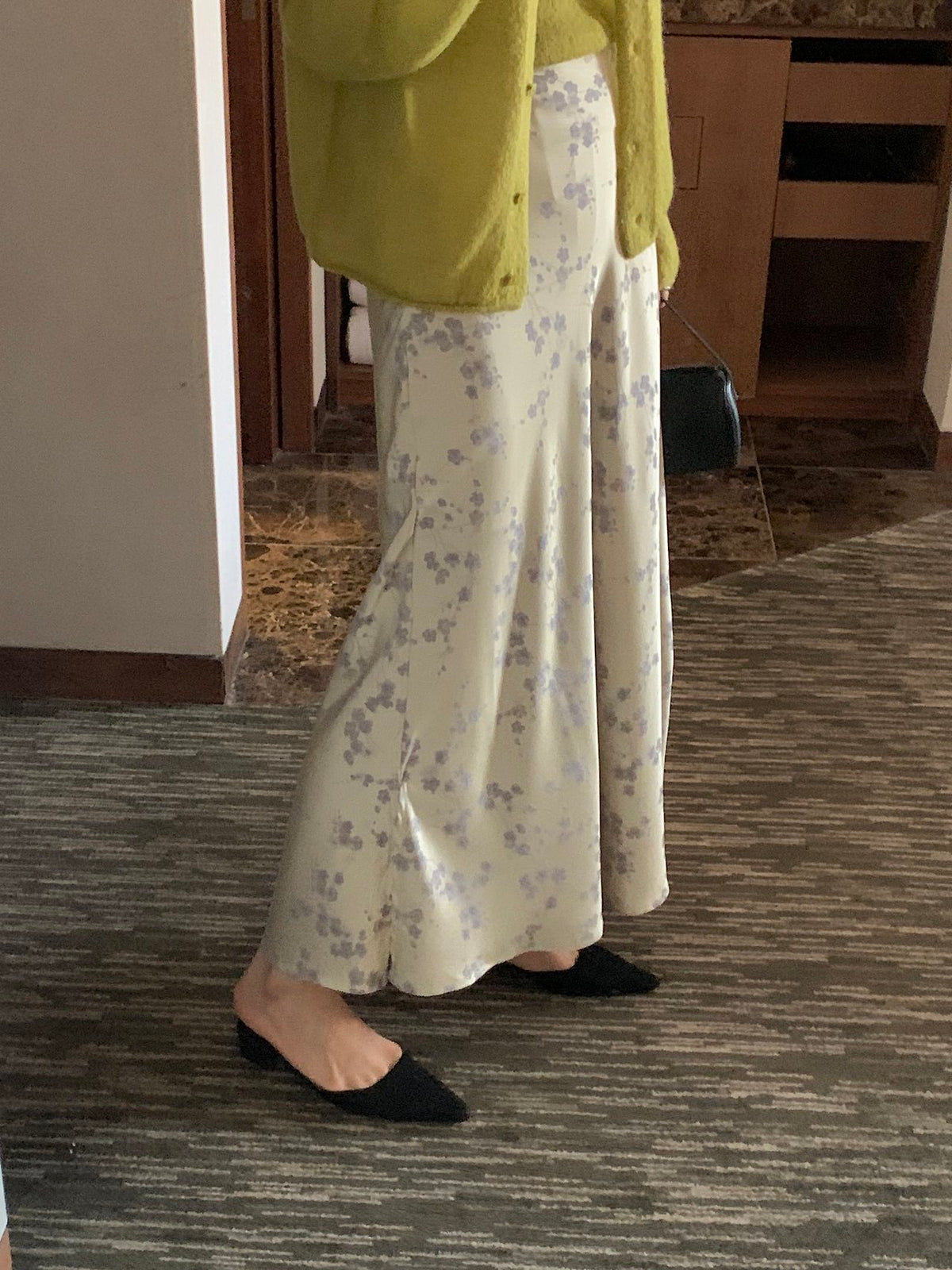 Silken Bloom Maxi Skirt