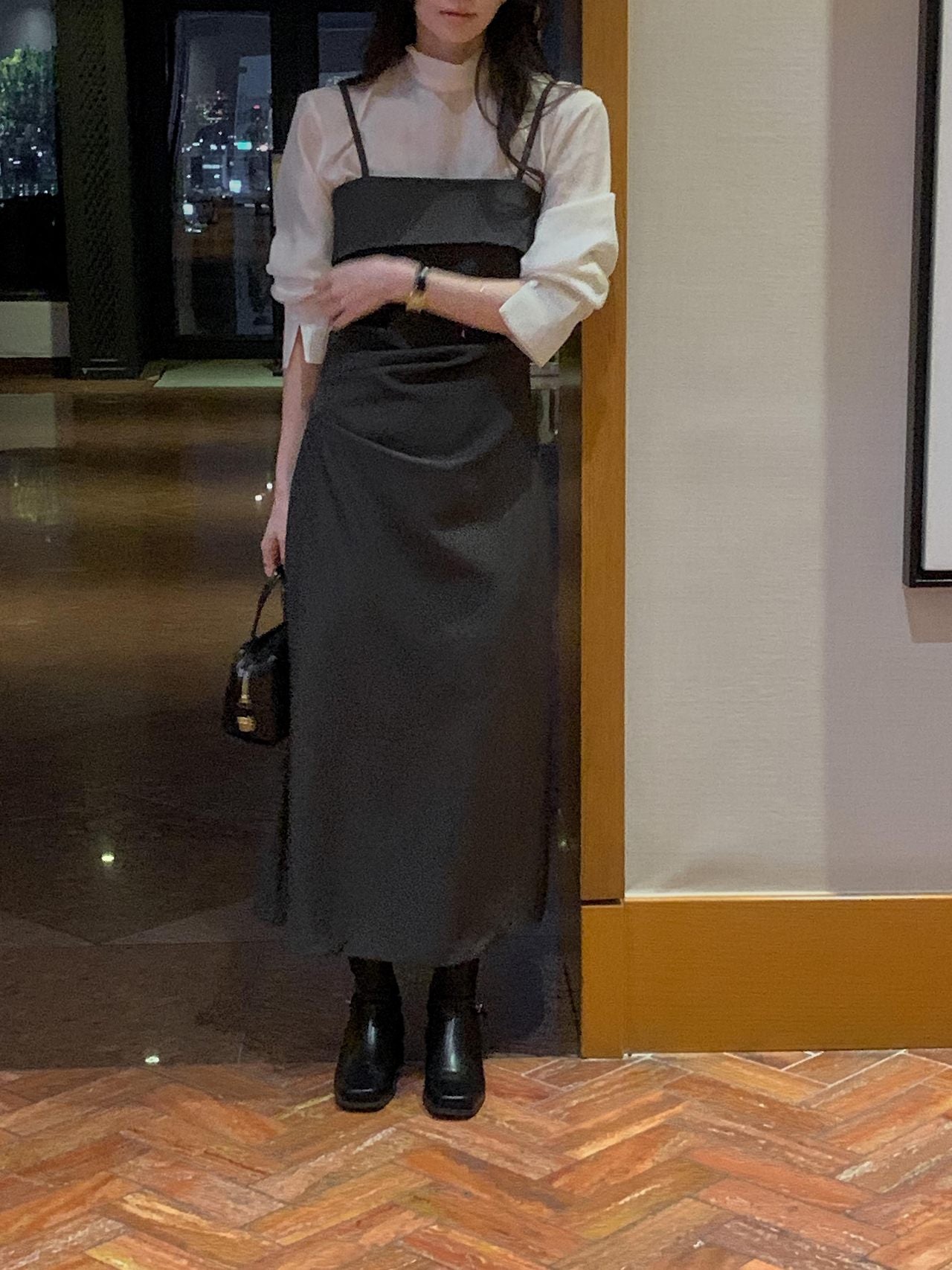 Slim Shirred Layering Dress