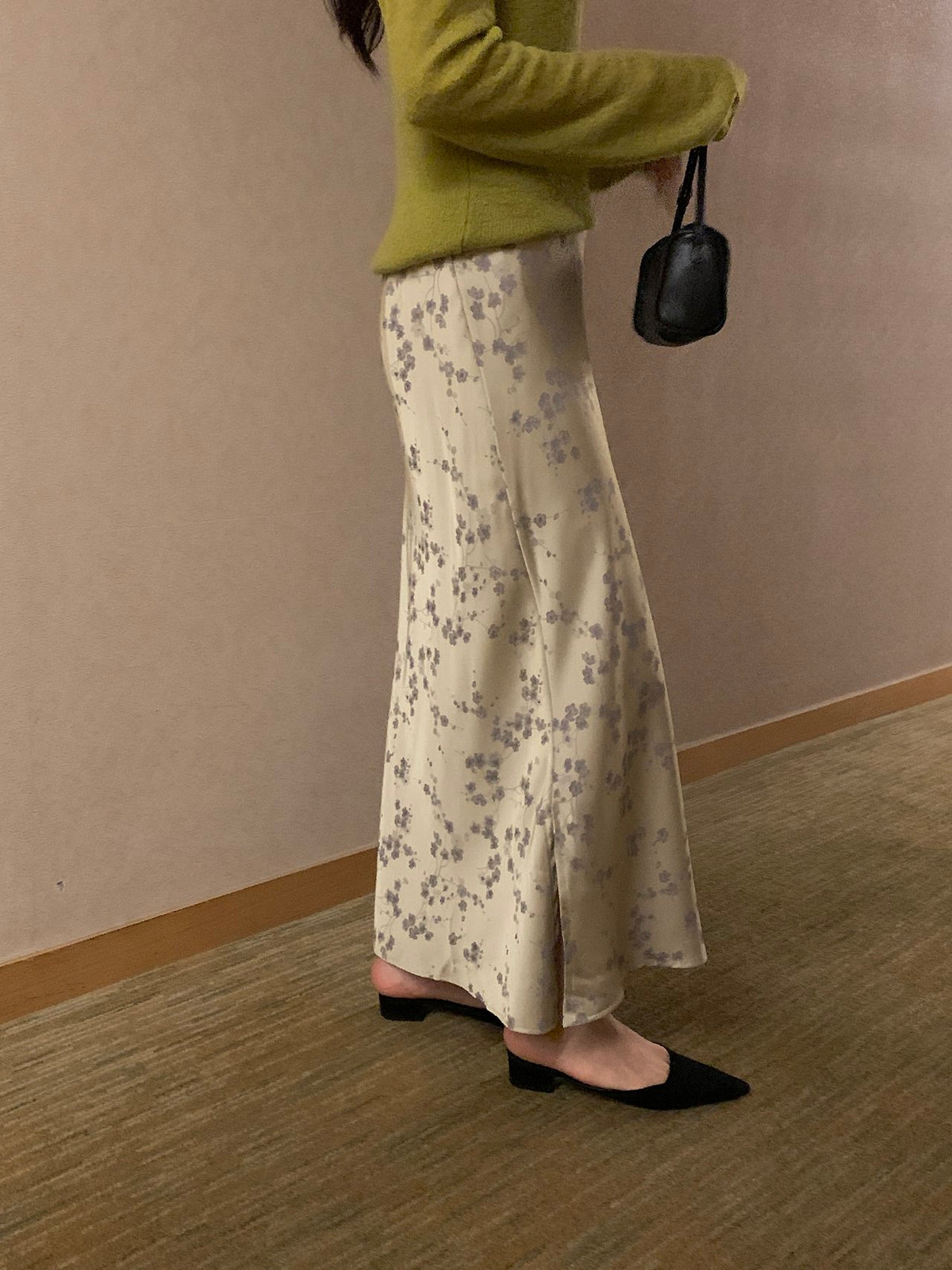 Silken Bloom Maxi Skirt