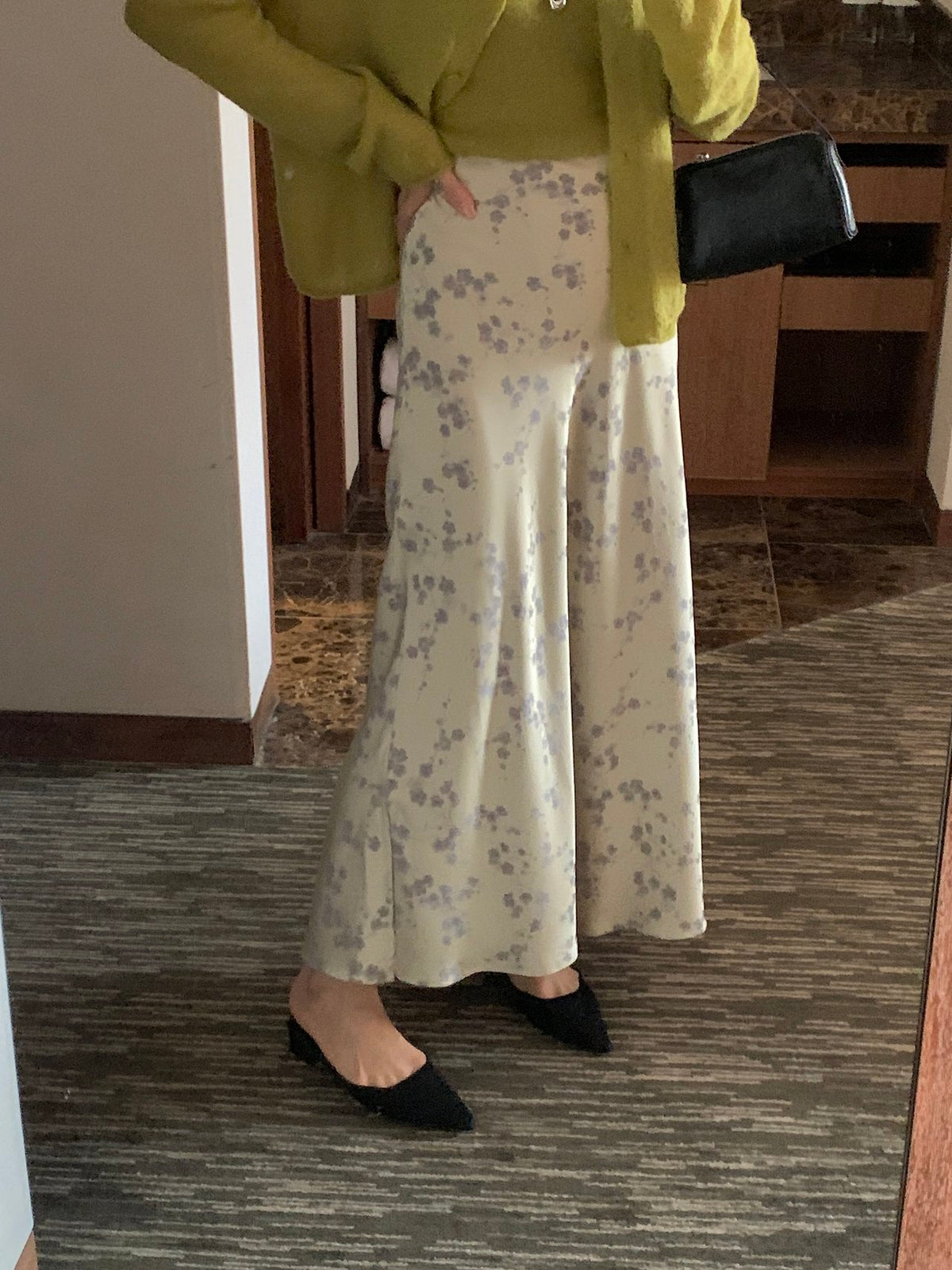 Silken Bloom Maxi Skirt