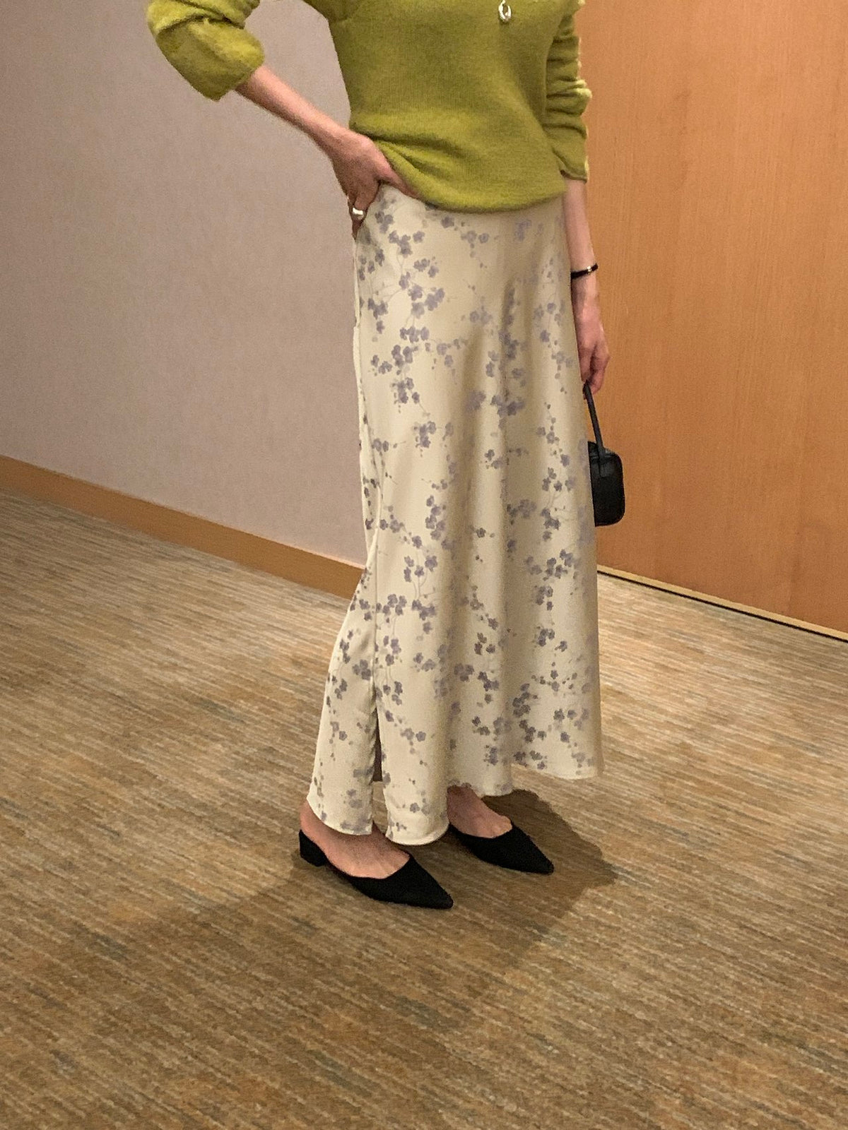 Silken Bloom Maxi Skirt