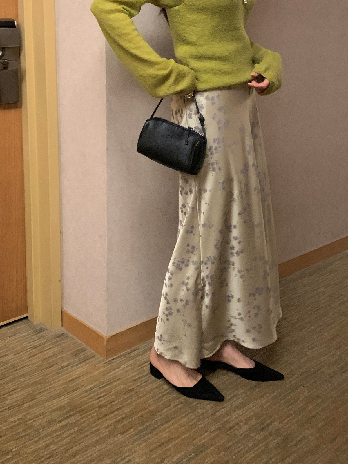 Silken Bloom Maxi Skirt