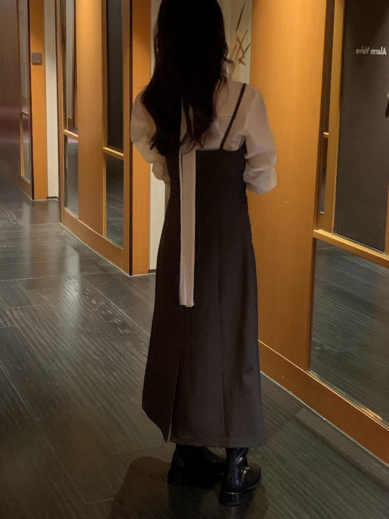 Slim Shirred Layering Dress