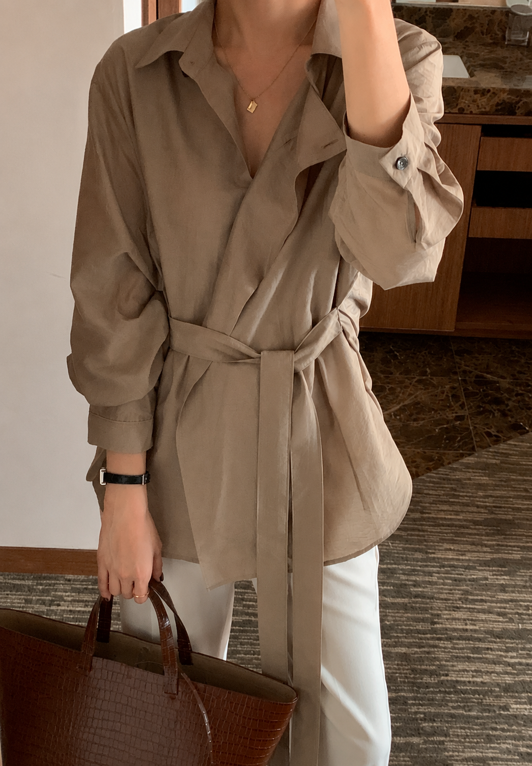 3-Way Belted Blouse